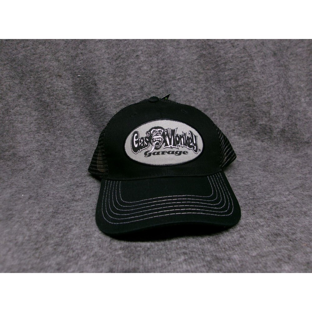 Gas Monkey Garage Hat Ball Cap Strap Back Adjustable Adult Black Trucker Mesh